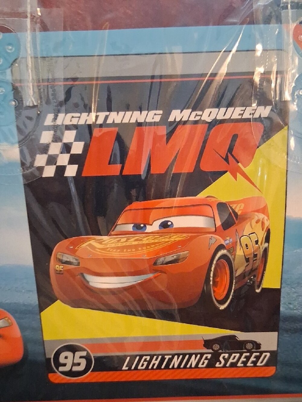 "Disney Pixar Cars Lightning McQueen Twin Raschel Blanket NWT Northwest" - Picture 4 of 6